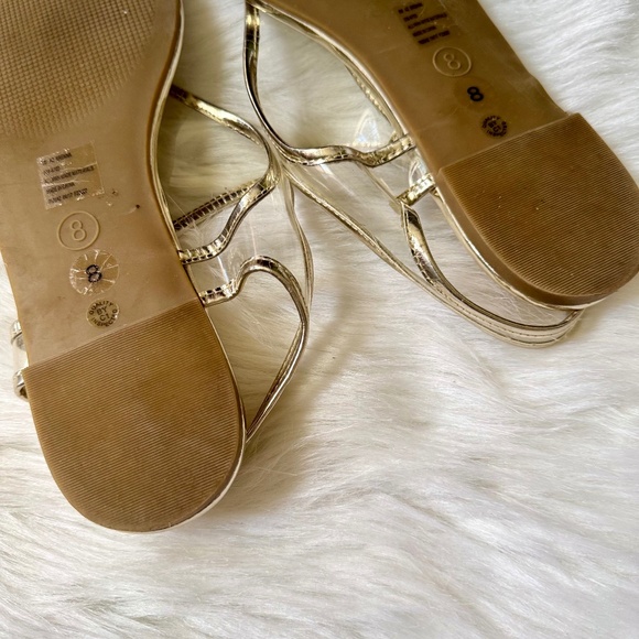 Arizona Jean Co. Brenna Women’s Gold & Clear Thong Sandals Size 8 - Picture 8 of 11